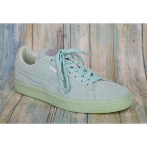 Puma Suede Mint Green Classic Sneakers Women’s Size 8 RARE Low Top 362303-02
